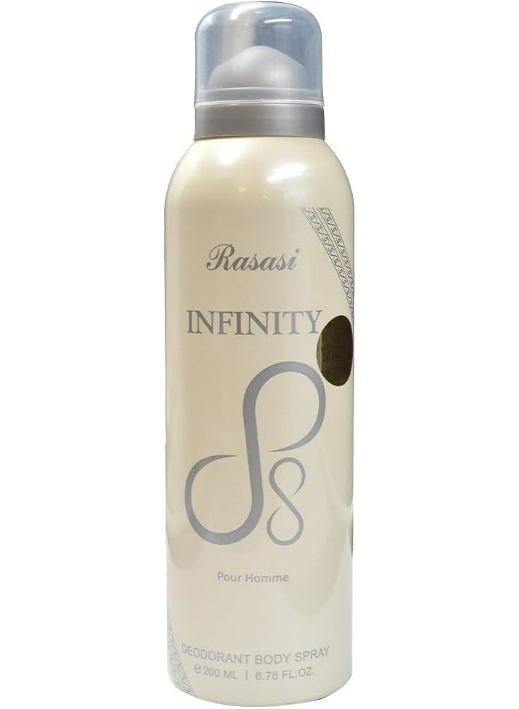 Rasasi Infinity Deo Spray for Men 200ml - Image 1