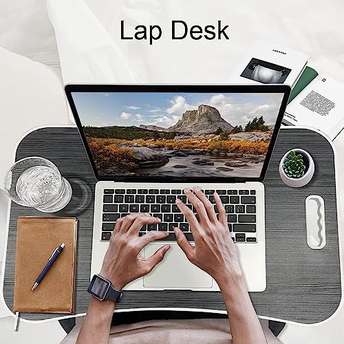 GoRogue Stud Foldable Wooden Mini Lapdesk for Couch, Sofa Bed, Study Tray Table Stand for Writing (Walnut), 40 Centimeters - Image 2