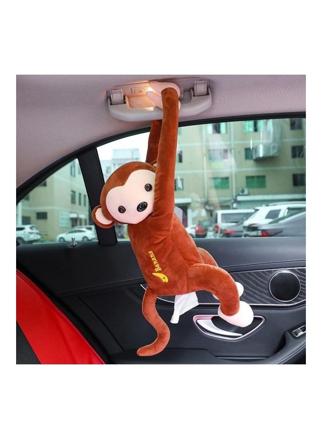 CATANES Unique Multi Purpose Tissue Paper Storage Monkey Shape Cartoon Tissue Dispenser Creative Monkey Tissue Box / Brown - Image 3