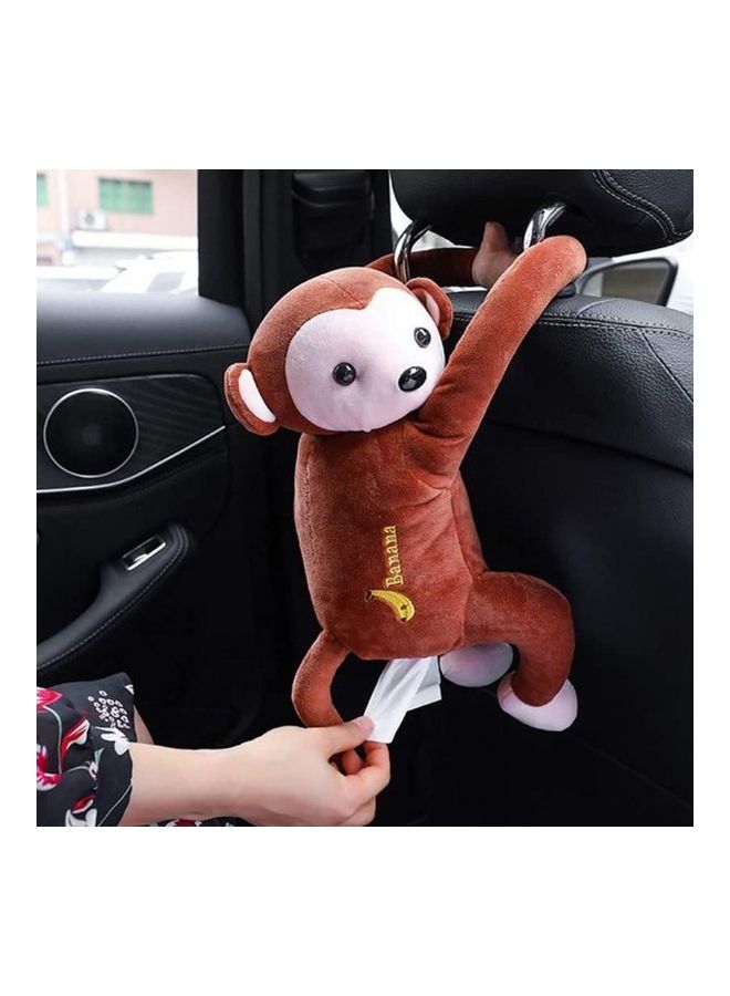 CATANES Unique Multi Purpose Tissue Paper Storage Monkey Shape Cartoon Tissue Dispenser Creative Monkey Tissue Box / Brown - Image 4