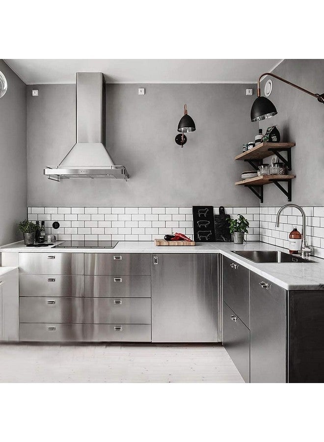 صن بيرد ورق حائط لاصق ذاتي اللصق للديكور قابل للتقشير واللصق، ورق جدران ملون مقاوم للماء من البولي فينيل كلوريد للمنزل وغرفة الأطفال والمطبخ (مصقول_فضي 12 × 48 بوصة) - Image 4