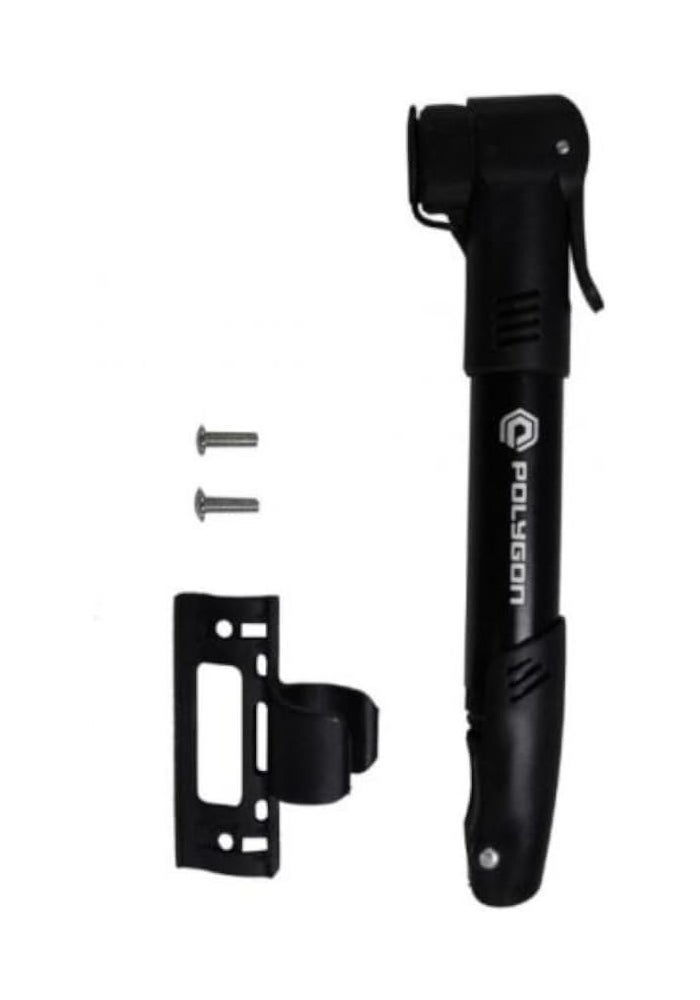Polygon Air Lite Bicycle Mini Pump – Telescopic Compact Bike Pump – Presta & Schrader Valve Compatible – Black