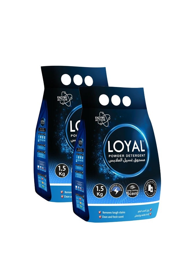 loyal Laundry Detergent Washing Powder 1.5kg Pack of 2 - Image 1
