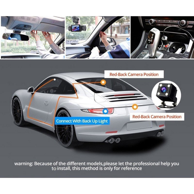 4K Driving Recorder: Silver Triple-Lens 170° Ultra Wide Angle - Enhanced Night Vision WiFi Dashcam for Car Security, Parking Monitor, Road Recording - Image 5