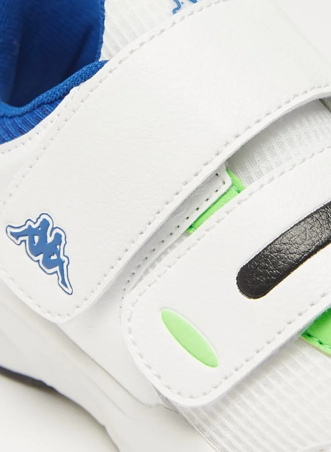 Kappa Boys' Panelled Sports Shoes with Hook and Loop Closure