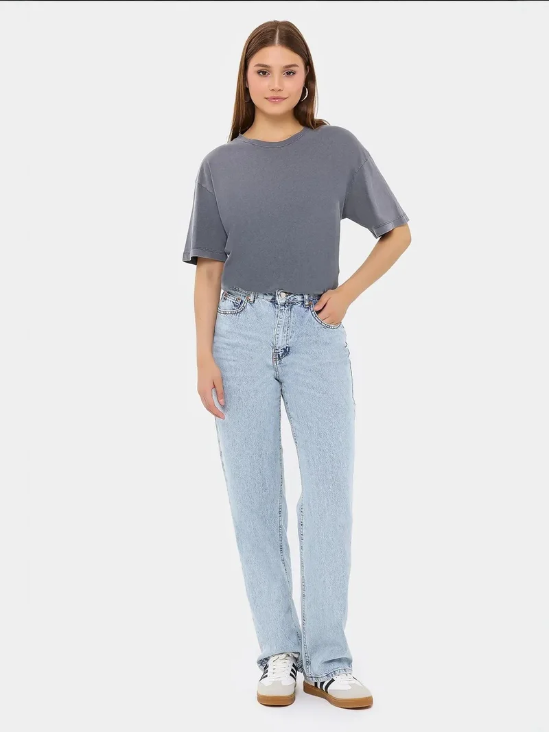 HICCUP Relaxed Fit Short Sleeve Round Neck T-Shirt