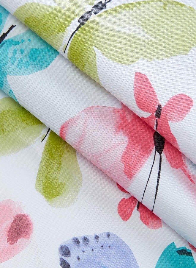 Newbridge Butterflies are Free Vinyl Flannel Backed Tablecloth, 60 x 84 Inch Rectangle, Pastel Butterfly Vinyl Tablecloth with Flannel Backing for Holiday Party and Dining - Image 5