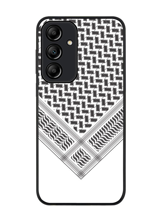 Stylizedd Rugged Black Edge Case for Samsung Galaxy A55, Slim fit Flexible Anti Drop Thin Cover-  Victory Shemag(Black)  - Image 1