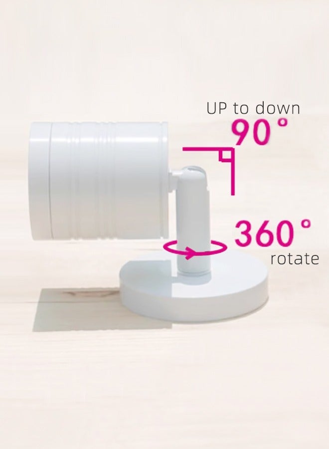 Small LED Track Light Adjustable,3W 220V-240V 3000K Warm White Rotate Wall Mount Spotlights Fixtures Reading Lamp For Picture,Mirror,Hallway,Bedroom,Sitting Room,Art Studio - Image 3