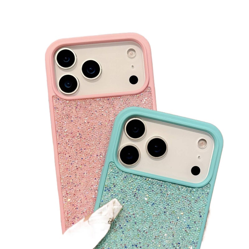 BB Silicone Protective Case for iPhone 16 / 16 Plus / 16 Pro / 16 Pro Max with Shockproof and Drop Protection plus Shockproof plus Anti-Fingerprint plus Full Rhinestone in Multicolour - Image 4