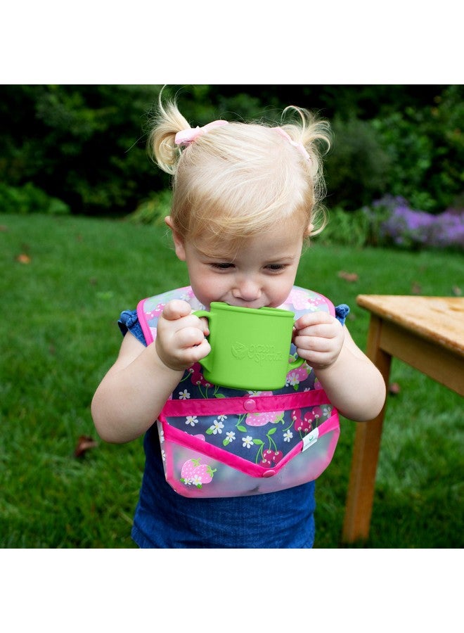 جرين سبراوتس كوب تعليمي من جرين سبرانتس | يُساعد الطفل على تطوير مهارات الشرب المستقلة | مقابض سهلة الإمساك | مقاوم للحرارة | آمن للاستخدام في غسالة الأطباق | وردي، عبوة من قطعتين - Image 4