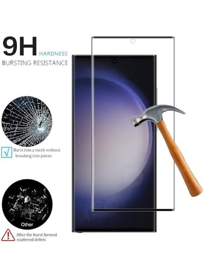 erorex 2 Pack Screen Protector For Samsung Galaxy S23 Ultra Tempered Glass 9H Hardness Full Coverage Film Anti Scratch Hd Clear Compatible With Galaxy S23 Ultra - Image 4