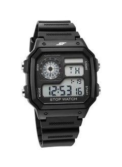 Sonata SF Hexa Digital Dial Unisex Watch With Black Colour Polyurethane Strap  - Image 1