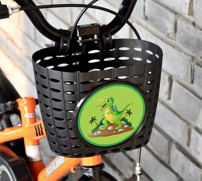 Noviko Kids Bike Basket Boy Bicycle Handlebar Basket with Bell Wheel Spokes for Girls - Image 5
