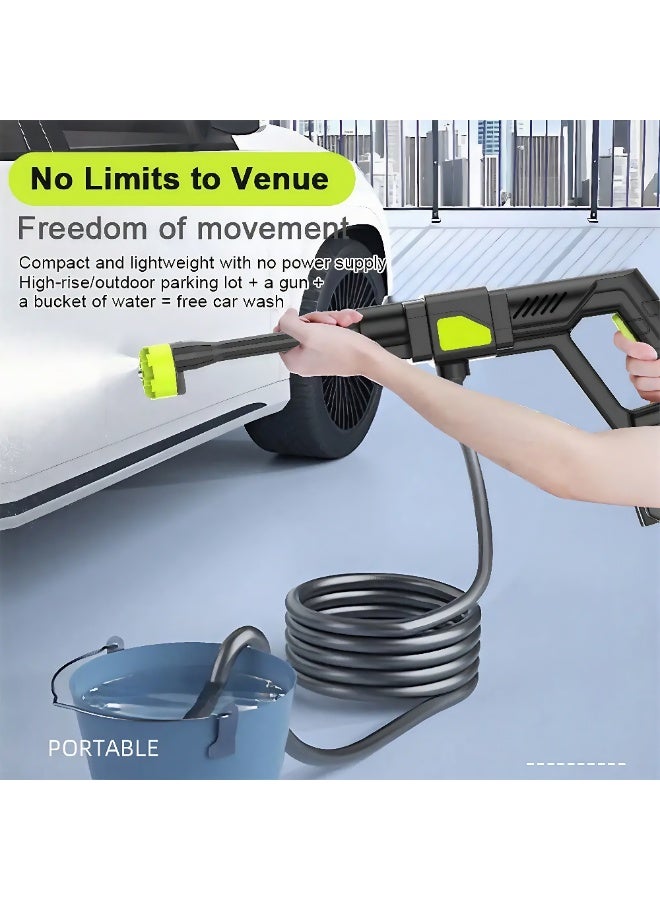 High Pressure Washer Gun - 48V Portable Design, Equipped with Rechargeable Battery, Quick Connector, Self-priming Filter, Foam Pot and Hose, Home Electric Car Washer - Image 4