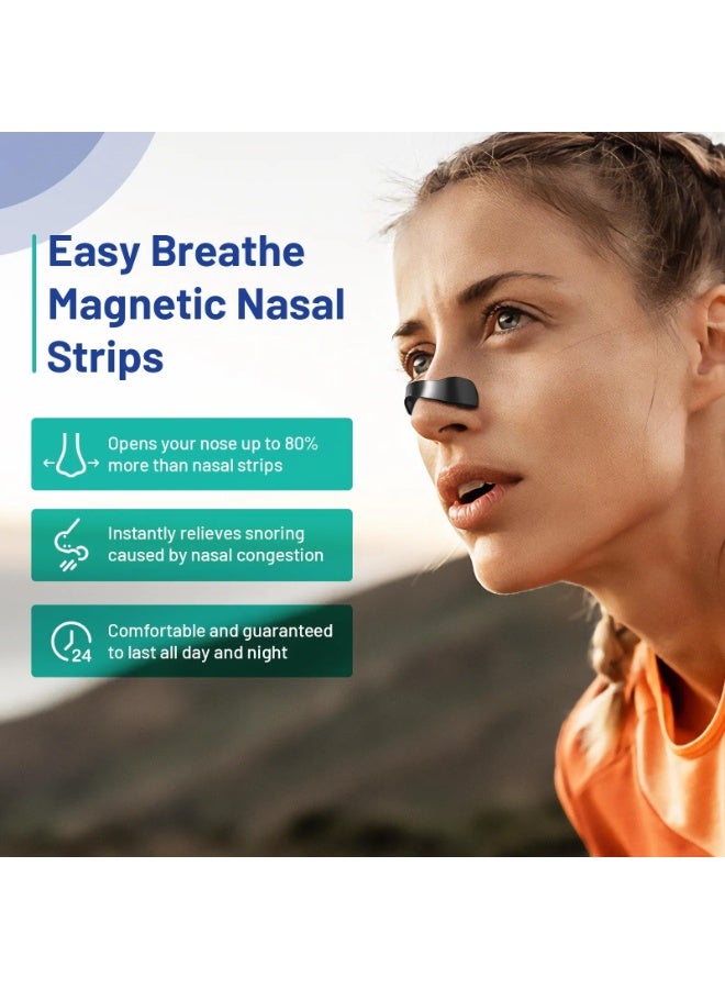 Magnetic Nose Strips Breathing — Anti Snoring Sleep Nasal Strips Air Boost Innovative Design Snoring Solution, Skin Safe Nose Magnet Breathing for Sleep, Sports, Outdoor, and Gym - Image 4
