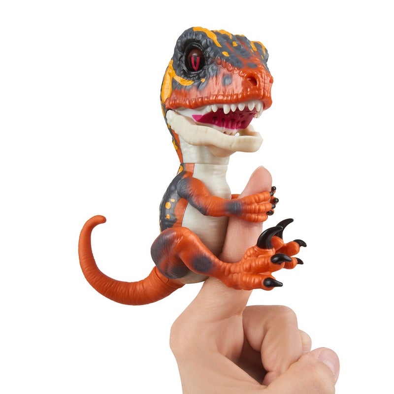 WowWee Untamed Raptor by Fingerlings - Blaze (Orange) - Interactive Collectible Dinosaur - By WowWee - Image 1