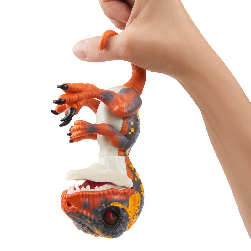 WowWee Untamed Raptor by Fingerlings - Blaze (Orange) - Interactive Collectible Dinosaur - By WowWee - Image 3