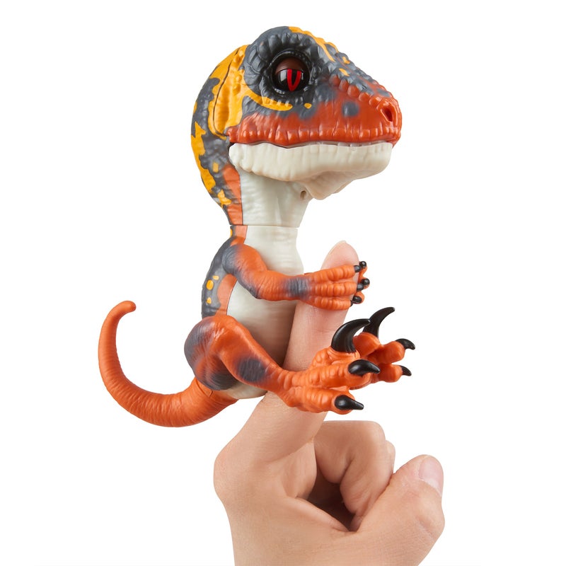 WowWee Untamed Raptor by Fingerlings - Blaze (Orange) - Interactive Collectible Dinosaur - By WowWee - Image 2