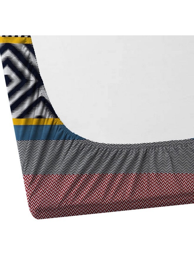 RD TREND Presents Luxurious Glace Cotton Super Soft 210 TC 360° Elastic Fitted Bedsheet Queen Size (78X60X8 Inch) with 2 Pillow Covers, Color-Black - Image 3