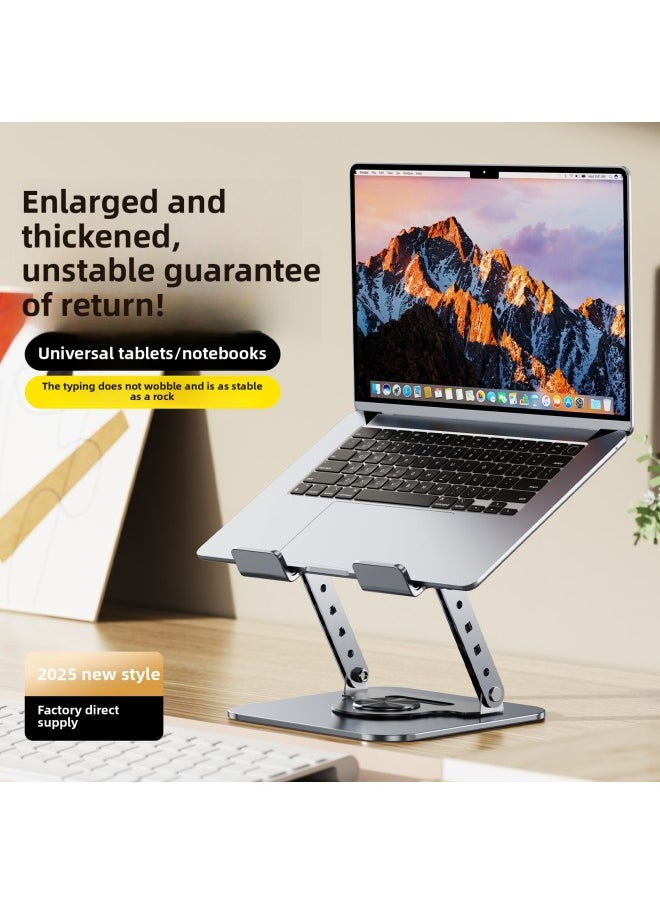 Generic - Laptop Tablet PC Stand Foldable Pad Height Alloy Heat Rack Rotating Display Lifting Rack-Color:263 Computer Model [360°Rotate】black - Image 1