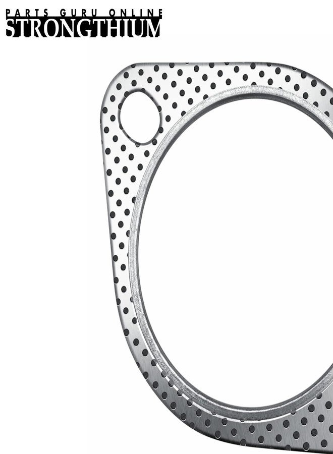 Strongthium 2 Pcs 3" Exhaust Gasket 2 Bolt for 3 Inch Muffler Flange Manifold 120-07610-0002 - Image 2