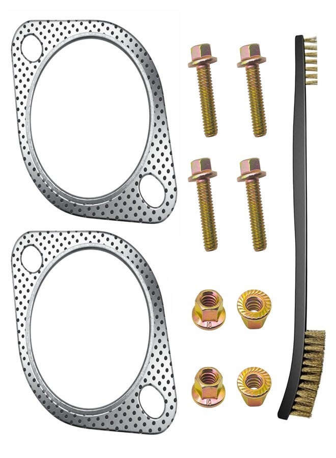 Strongthium 2 Pcs 3" Exhaust Gasket 2 Bolt for 3 Inch Muffler Flange Manifold 120-07610-0002 - Image 1