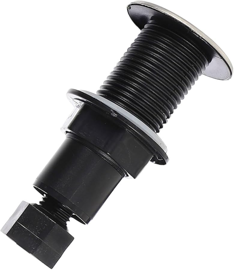 مفتاح التخلص من القمامة بضغط هواء حوض الاستحمام، زر بلاستيكي أبيض سهل الاستخدام - Image 1