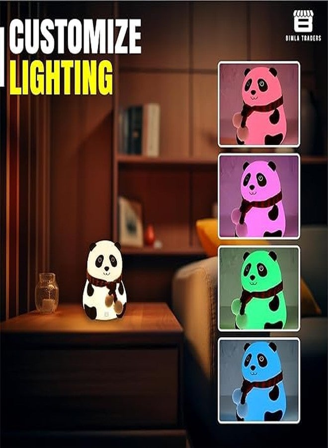 Btag Panda Night Lamp for Kids | Adorable Room Decor & Panda Lover Gifts for Teen Girls Boys | - Image 5