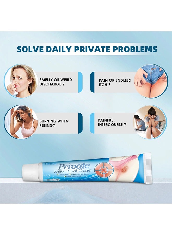 سوميفون كريم مضاد للحكة خاص ، أجزاء خاصة للإناث مرهم كريم مضاد للحكة لإزالة الحكة رائحة غريبة التهاب الجلد ، كريم علاج الحكة الأنثوية للرعاية الصحية 20 جرام - Image 2