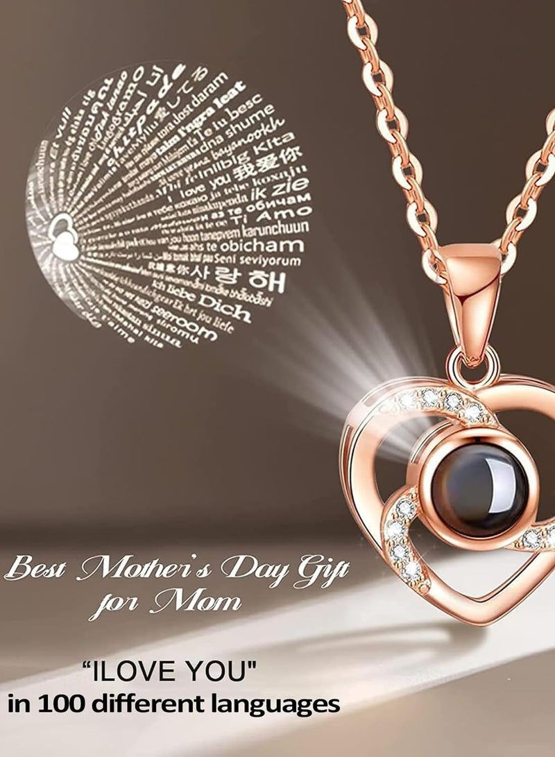 MAOGEDA Preserved Flowers with Necklace Gift Box - Forever Red Rose with I Love You Necklace for Mom/Daughter/Girlfriend/Wife on Anniversary/Wedding/Birthday/Birthday (Red) - Image 2