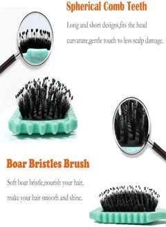 ZUKIMM 2024 New Curly Hair Brush, Bounce Curl Define Styling Brush, Wet Dry Detangler Hair Brush,The Essential Tool For Shaping And Styling Your Curls, Achieve Perfectly Defined Curls (Green)  - Image 2