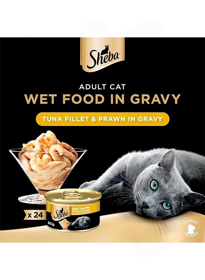Sheba Tuna And Prawn In Seafood Wet Cat Food - 85G (Pack Of 12) - Image 2