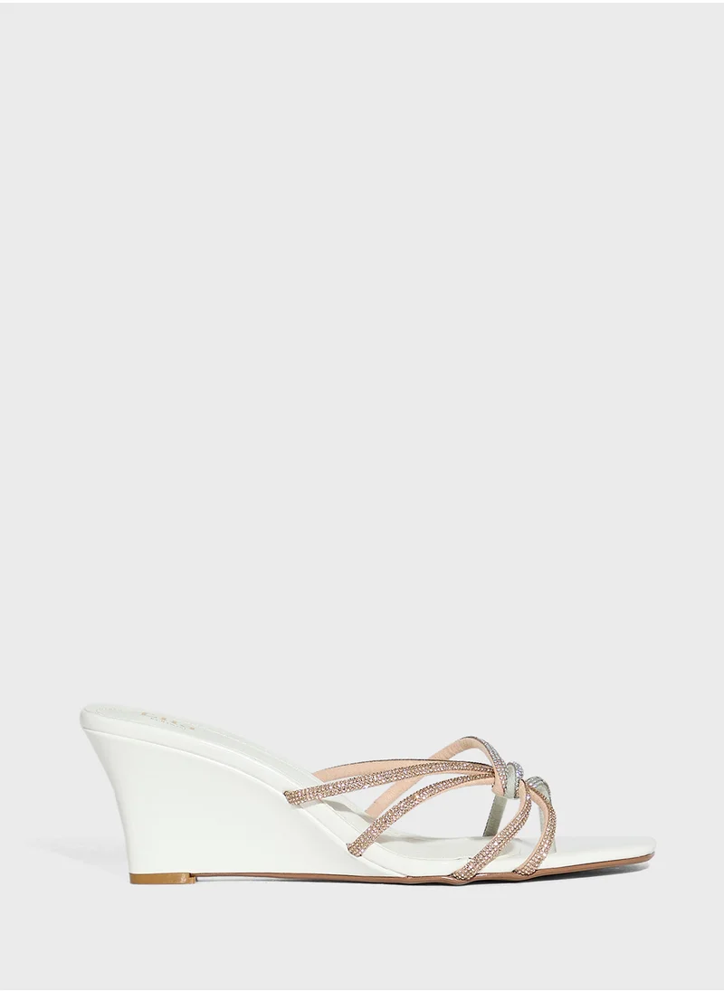 ايلا ليمتد اديشن Diamante Strap Wedge Sandal