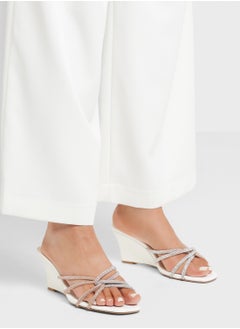 Ella Limited Edition Diamante Strap Wedge Sandal  - Image 5