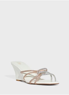 Ella Limited Edition Diamante Strap Wedge Sandal  - Image 2