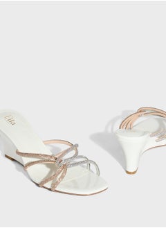 Ella Limited Edition Diamante Strap Wedge Sandal  - Image 4