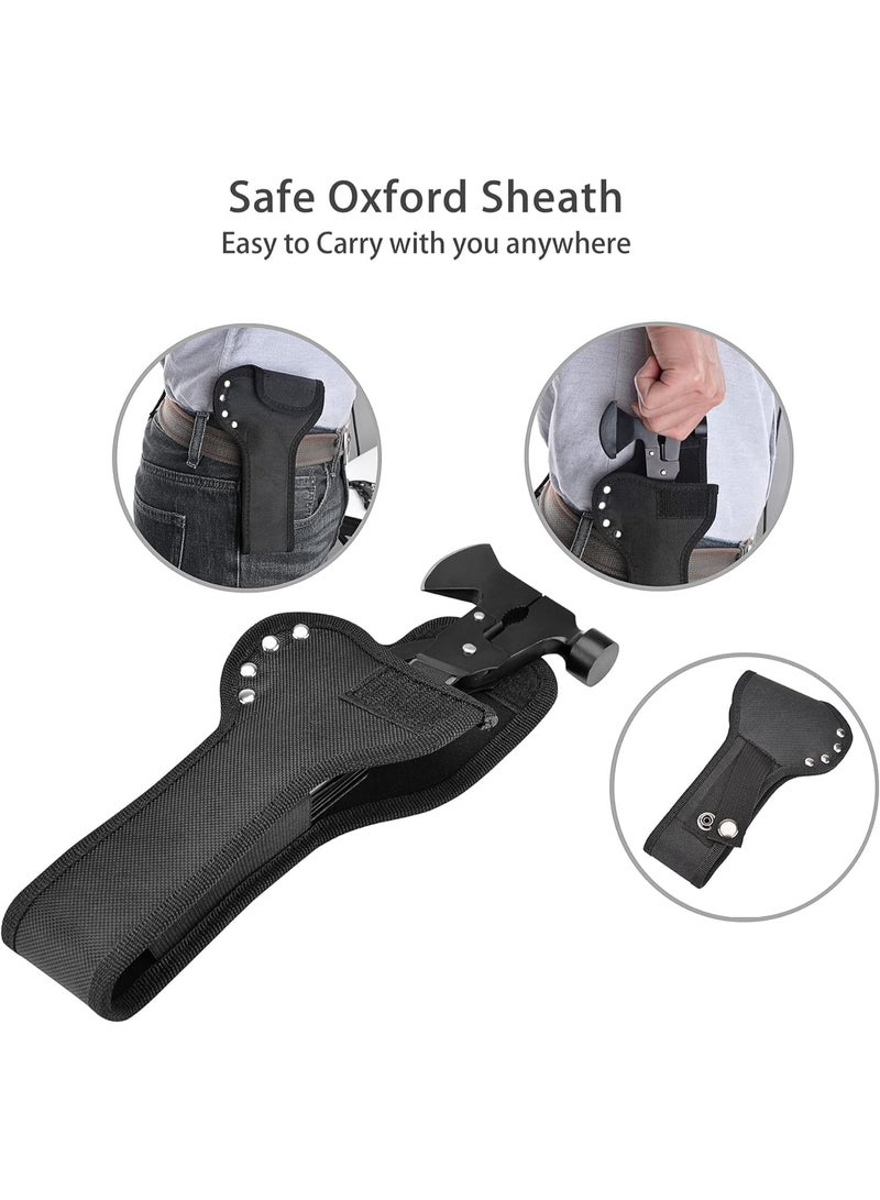Cazadora 14 in 1 Multi Tool Survival Gear Hammer with Axe Military Grade Tactical Camping Accessories for Men and Outdoor Enthusiasts, Heavy Duty Stainless Steel 2Cr13 Blackened Multi Function Tool with Pliers, Wire Cutter, Knife, Screwdrivers, Wood Saw, Bottle Opener and Safety Lock, Compact Portable All in One Emergency Tool for Camping, Hiking, Fishing, Hunting, Backpacking, Home Repair, Car Emergency Kit, Tactical Survival Equipment with Nylon Carry Sheath, Ideal Gift for Father, Dad, Husband and Adventure Lovers in Saudi Arabia - Image 5
