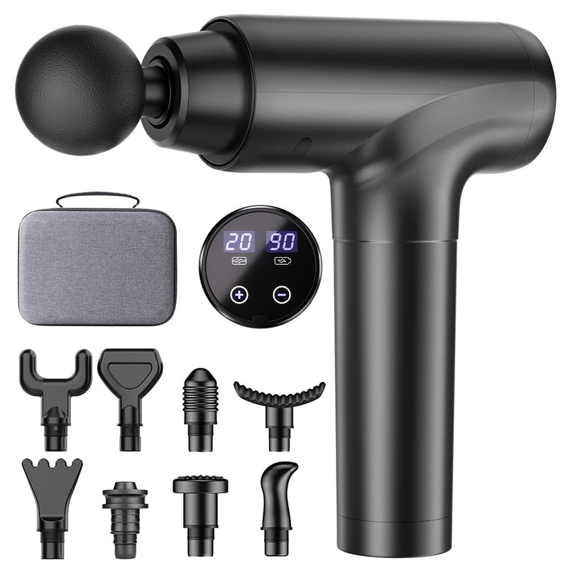 cotsoco Massage Gun Muscle Massage Gun Deep Tissue Back Massager for Pain Relief 20 Speeds Handheld Electric Massager Tool with Silent Brushless Motor Suitable for Gym Office Home Travel