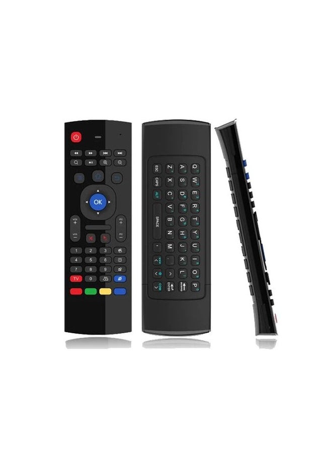 HuHa - 6-Axis Gyro 2.4G Wireless Air Mouse Motion-Sensing Remote Control for Android TV Box / Mini-PC / Smart-TV / Projector And Android/Windows/Mac OS/Linux Systems With QWERTY Keyboard And Voice Command - Image 1
