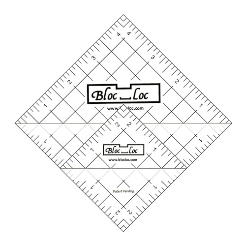 Bloc Loc - Half Square Acrylic Triangle Ruler Set #6, 2.5"and 4.5" - Image 2