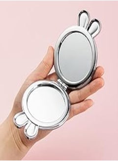 Generic Mirror Vintage Mirror Portable Makeup Mirror Handheld Mirror Pu Case Mirror Mini Purse Sliver Purse Makeup Hand Mirror Compact Tote Purse Travel Round Glass Wallet random color 
