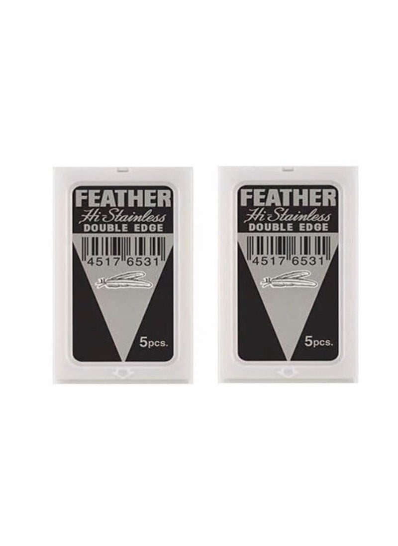 Feather 10-Count Double Edge Safety Razor Blades 