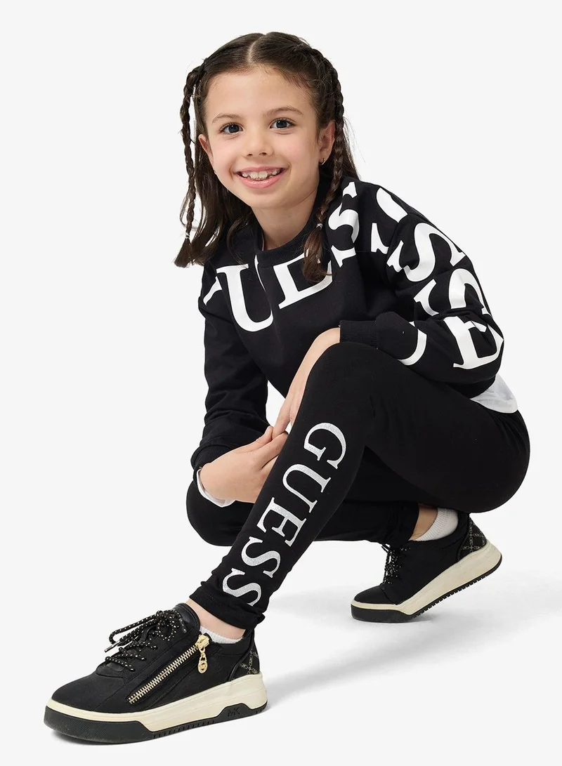 Guess black Kids Printed Leggings for Women | Best Price UAE