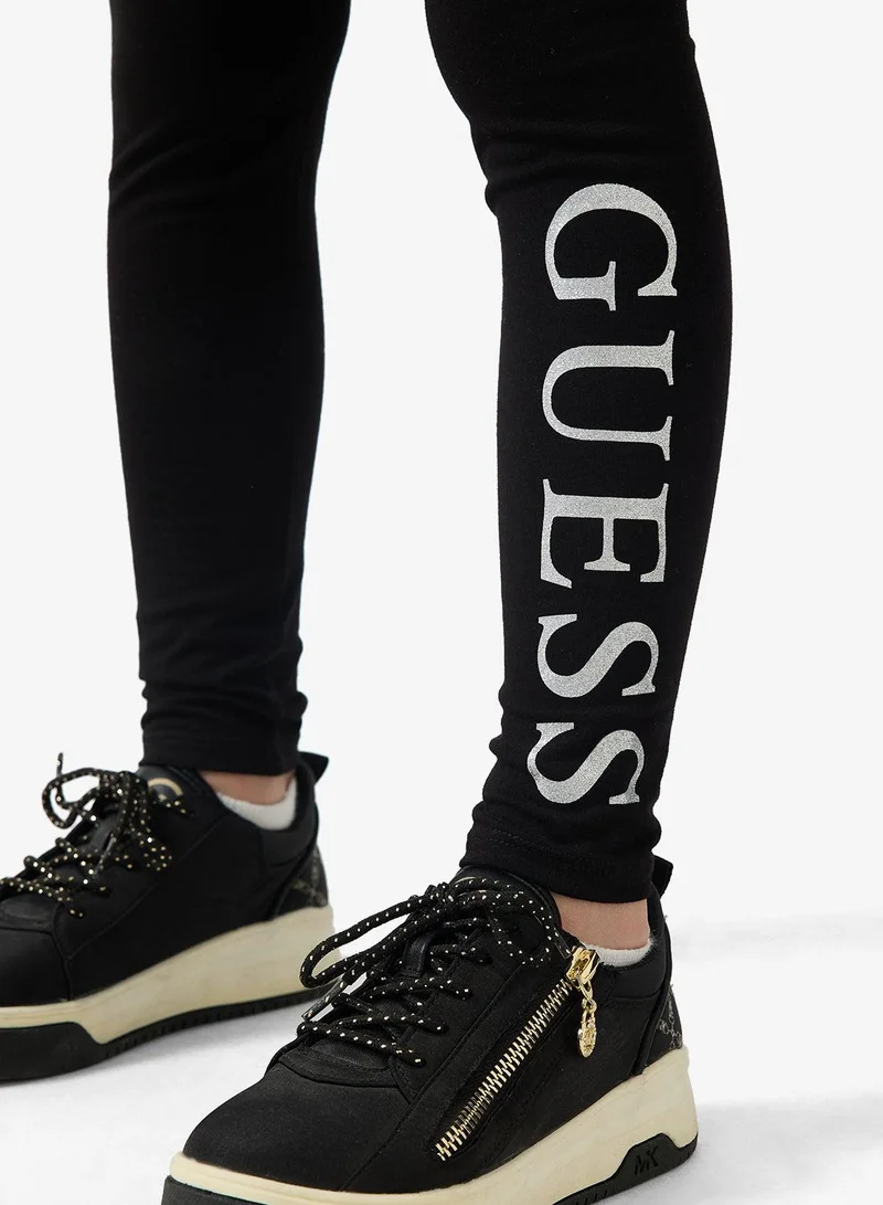 Guess black Kids Printed Leggings for Women | Best Price UAE