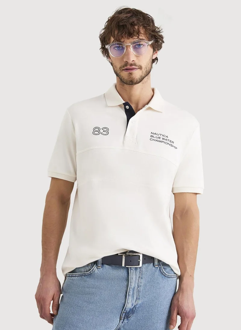 Men Regular Fit Classic Polo Shirt for Smart-Casual Wear-Off White