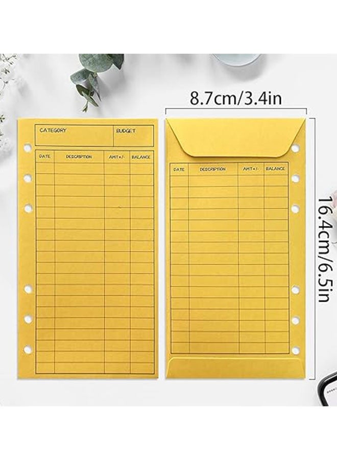 Happy D 12 Color Budget Envelopes With Punch Hole, Thicker Cash Envelope System for Money Saving, Expense Tracker Budget Sheets, Savings Money Organizer Envelopes for Family, Company 24pcs - Image 4
