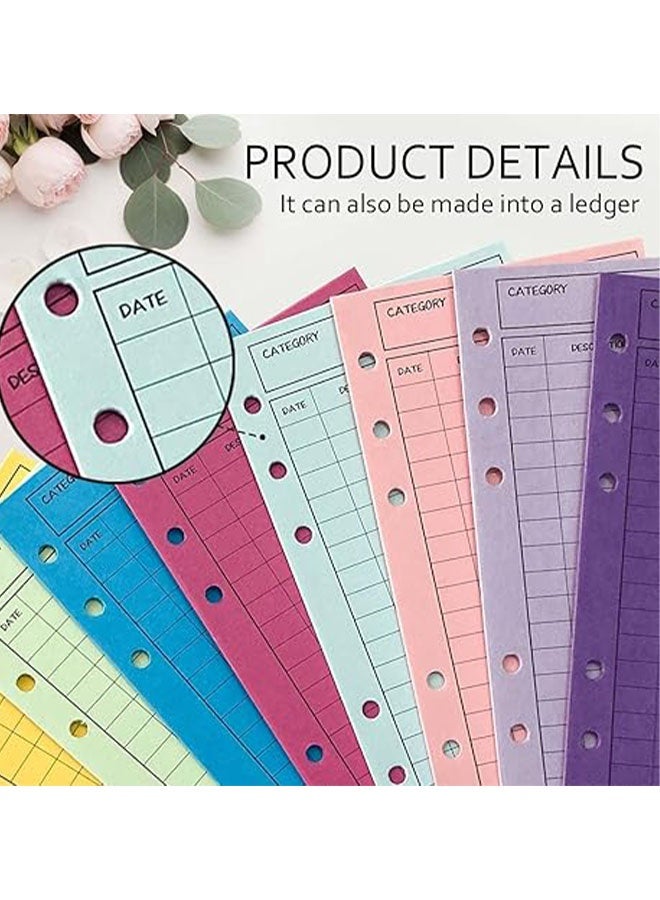 Happy D 12 Color Budget Envelopes With Punch Hole, Thicker Cash Envelope System for Money Saving, Expense Tracker Budget Sheets, Savings Money Organizer Envelopes for Family, Company 24pcs - Image 2