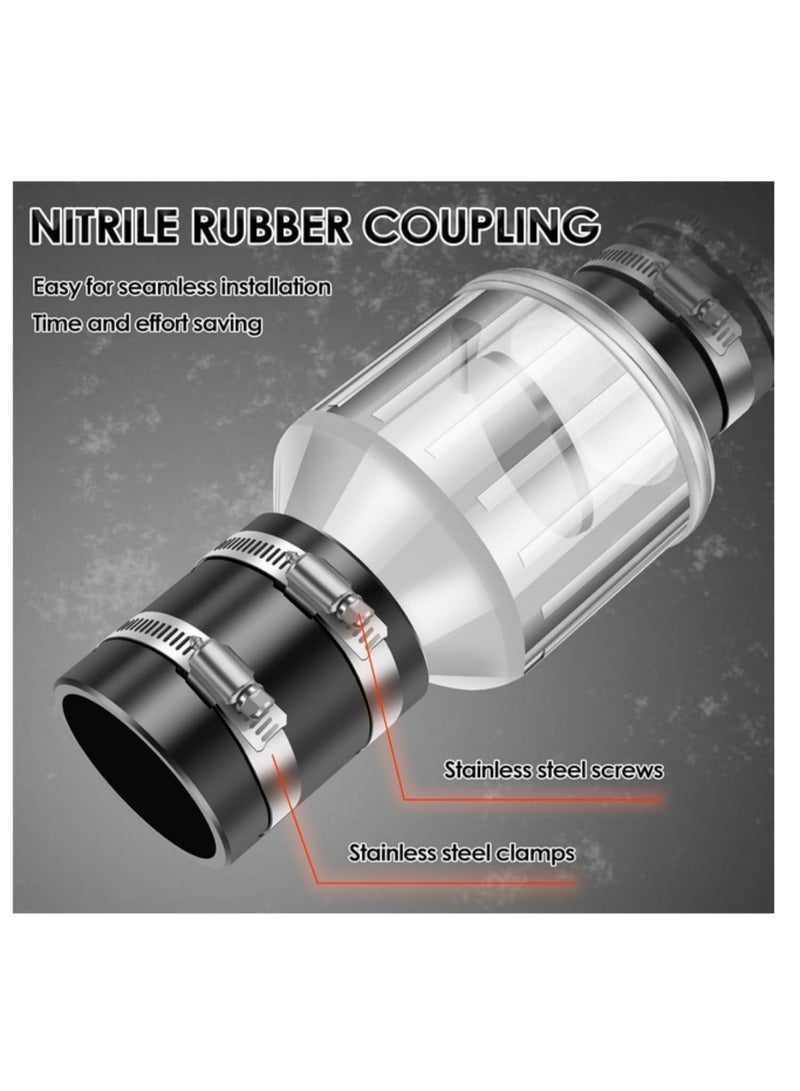 صمام فحص مضخة الصرف الصحي الإسكندنافي القياسي 2 بوصة (بي في سي) - تصميم مصراع بنابض يناسب مساحة 7.25 بوصة - يشمل حاجز النابض سي في 150 - صمام فحص متين مضاد للصدمات لأنظمة مياه الصرف الصحي - Image 3