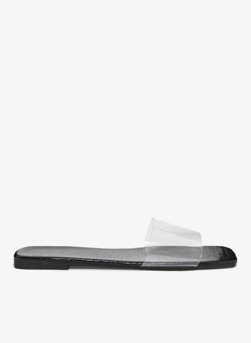 Take Two Take Two Transparent Vamp Flat Sandals